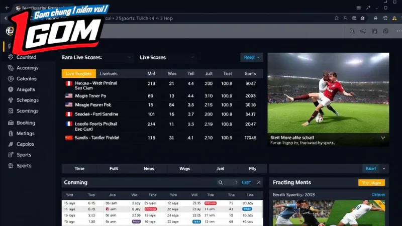 Cách Xem Tỷ Số Live + Lịch Thi Đấu Cùng Lúc Trên Nowgoal Bước 3: Chọn mục Livescore